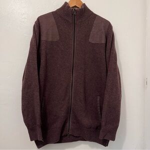 BERETTA MEN'S BROWN WOOL BLEND HUNTING, SHOOTING FULL ZIP‎ JACKET, SIZE M